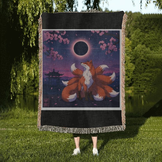 Celestial Kitsune Woven Blankets
