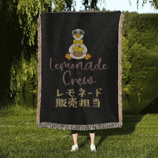 Lemonade Crew Funny Goose Woven Blankets