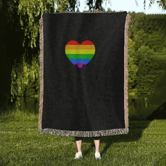 I love my daughter & her wife LGBTQ ally parent Woven Blankets