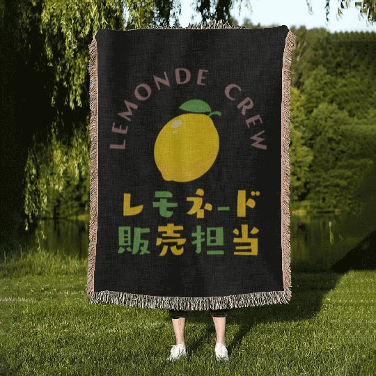 Lemonade Crew Kawaii Lemon Woven Blankets