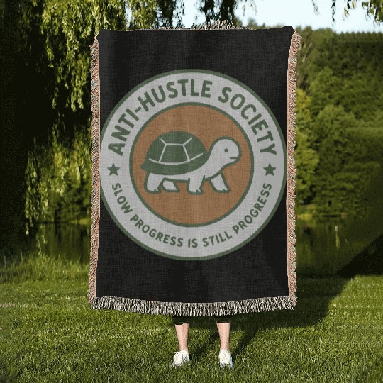 Anti-Hustle Society Woven Blankets