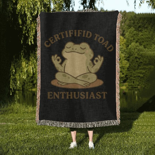 Certififid Toad Enthusiast Woven Blankets