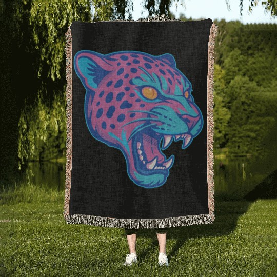 Jaguar pastel Woven Blankets
