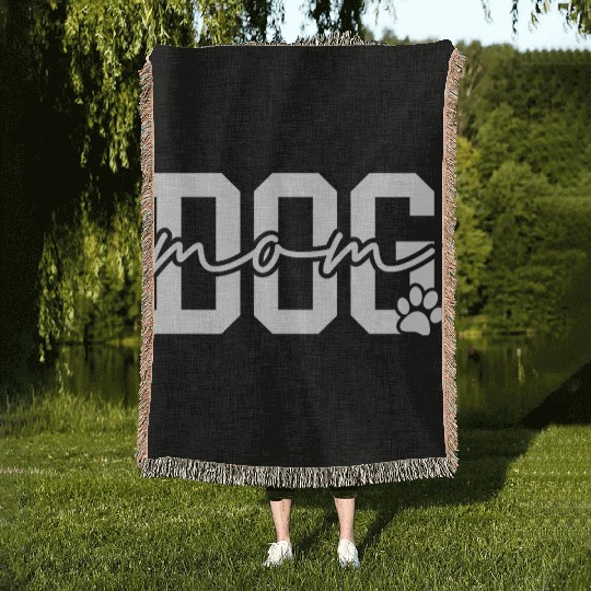 Dog Mom Cool Dog Moms Club Woven Blankets