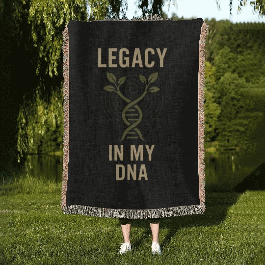 Genealogy Life Family Roots History Hunter Woven Blankets