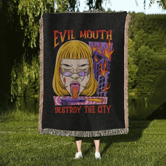 Evil Mouth Culture Streetwear Woven Blankets
