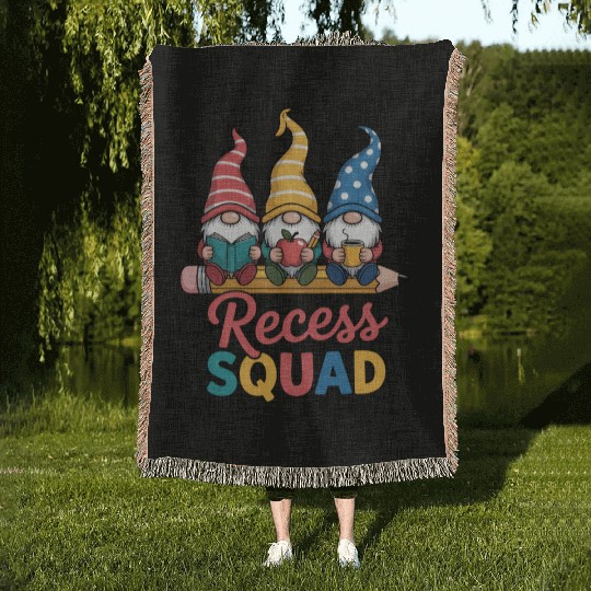 Recess Squad Teacher Para Playground Student Woven Blankets