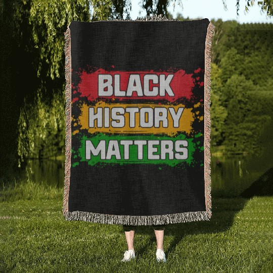 Black History Matters Woven Blankets