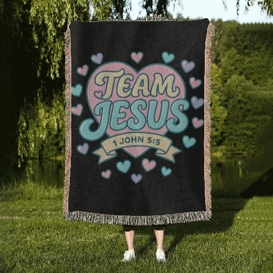 Team Jesus Woven Blankets