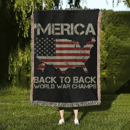 Merica Back to Back Champs Woven Blankets