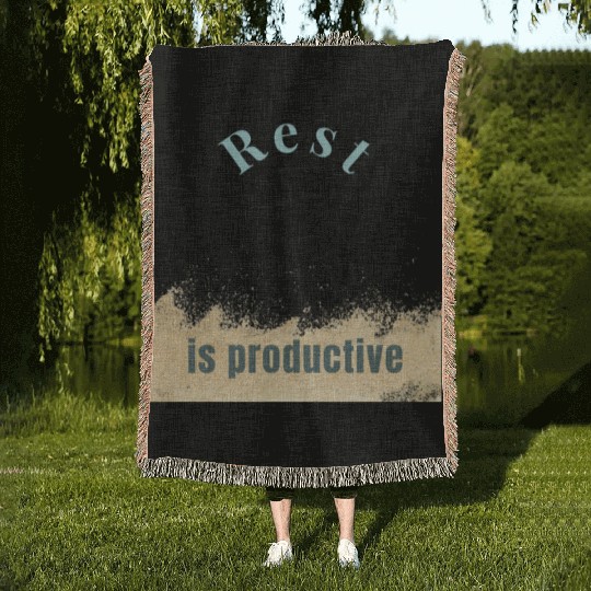 Rest Is Productive – Mental Health Awareness Minim Woven Blankets