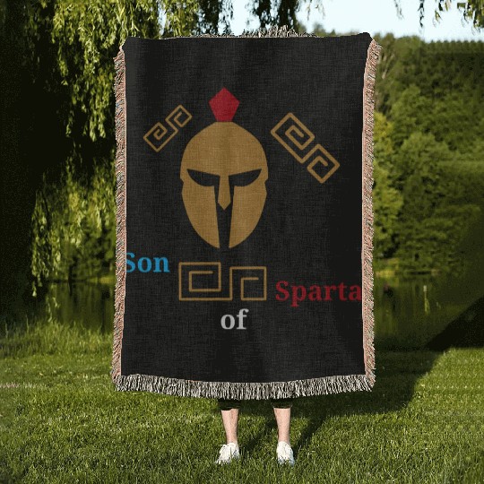 Son Of Sparta Woven Blankets