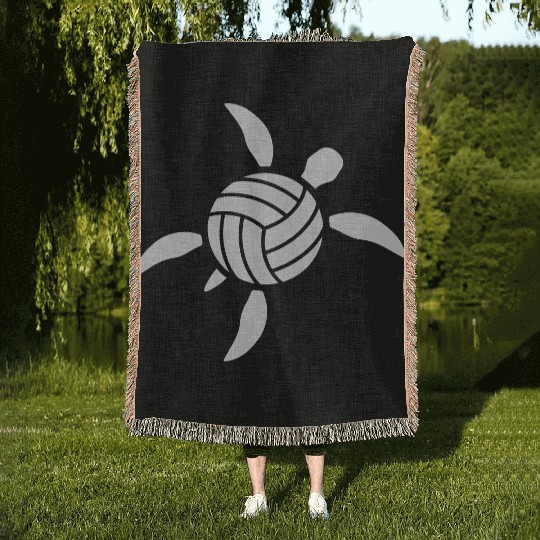 Turtle Volleyball Ball Play Volley Club Game Fan Woven Blankets