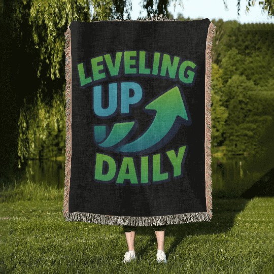 Level Up Daily – Gamer Mindset Streetwear Woven Blankets