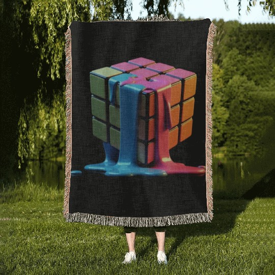 Rubiks Cube Woven Blankets