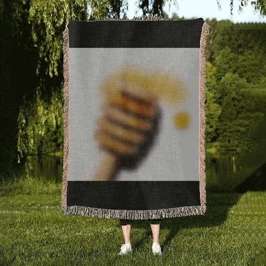 Wolf Howling Moon Forest Nature Wildlife Animal Woven Blankets