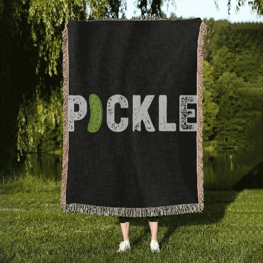 Pickle Fermented Cucumber Pickles Woven Blankets