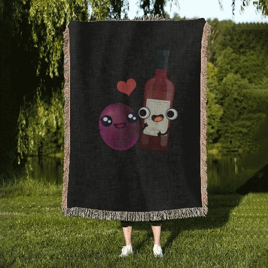 I've Got A Crush On You Funny Grape Wine Pun Woven Blankets