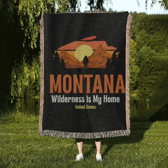 Wilderness is My Home – Montana Roots | Nature Lov Woven Blankets