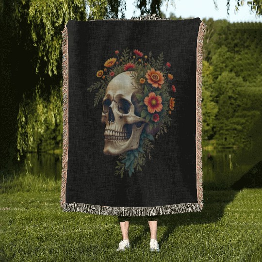 Eco Skull ❘ Nature Vibes ✦ Rebirth Woven Blankets
