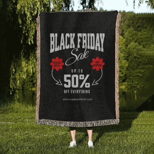 Hustle Wear Black Friday ,Woven Blankets design