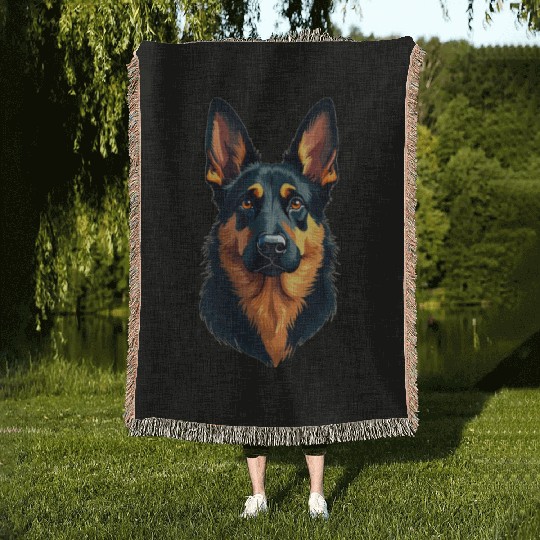 “German Shepherd” – Bold & Beautiful Dogs Woven Blankets