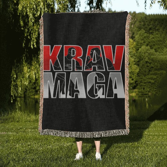 Krav Maga Israel Martial Arts Fighter Woven Blankets