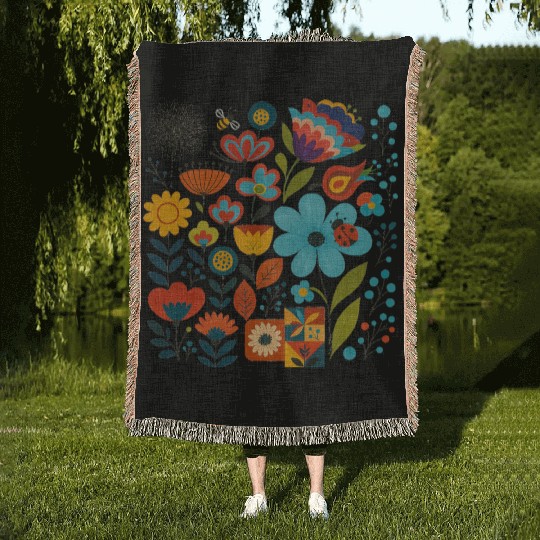Joyful Meadow & Nature Friends Woven Blankets