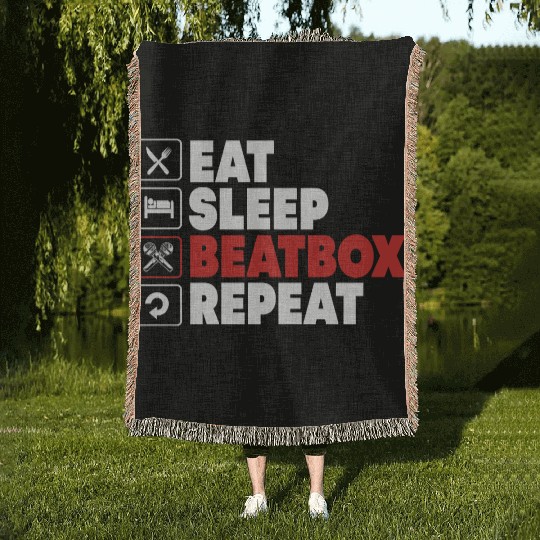 Beatbox Rap Battle Music Beatboxer Woven Blankets