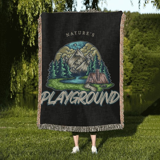 Natures playground Woven Blankets