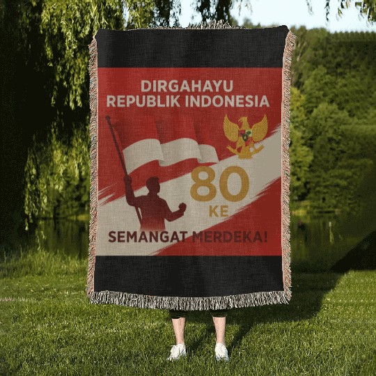 Indonesian Independence 80th Anniversary Woven Blankets