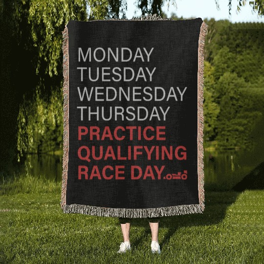 monday tuesday wednesday thursday practice qual Woven Blankets
