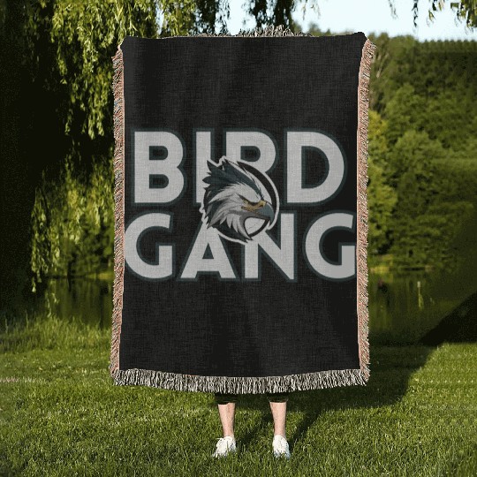 Eagle Head Bird Gang Logo Design Woven Blankets