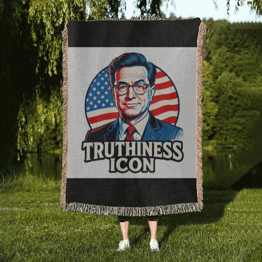 Stephen Colbert – Truthiness Icon Retro Woven Blankets