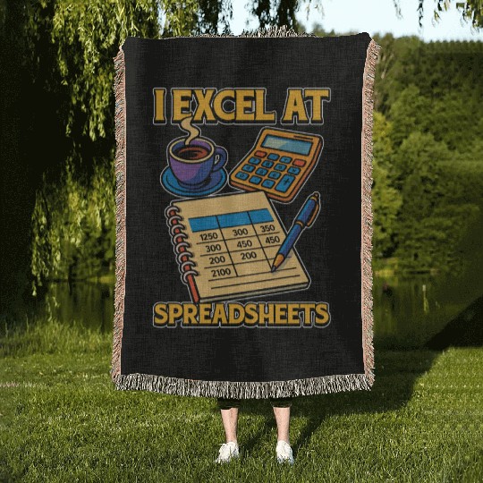 Accounting I Excel At Spreadsheets Bookkeeper Woven Blankets