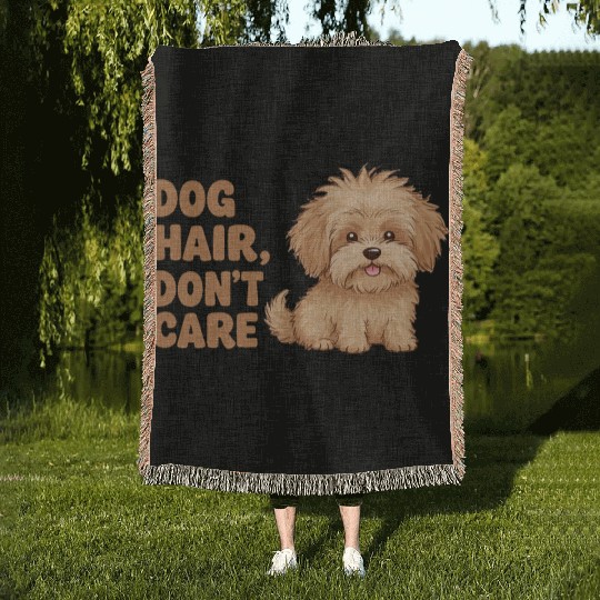 Dog Hair, Don’t Care Woven Blankets