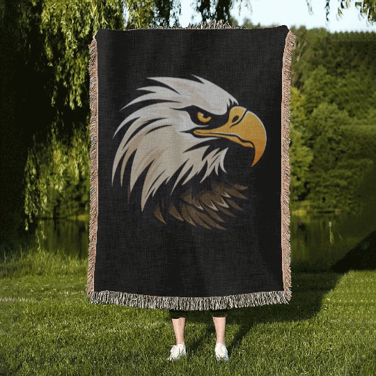 The Captain – Fearless Eagle Face Leadership Woven Blankets