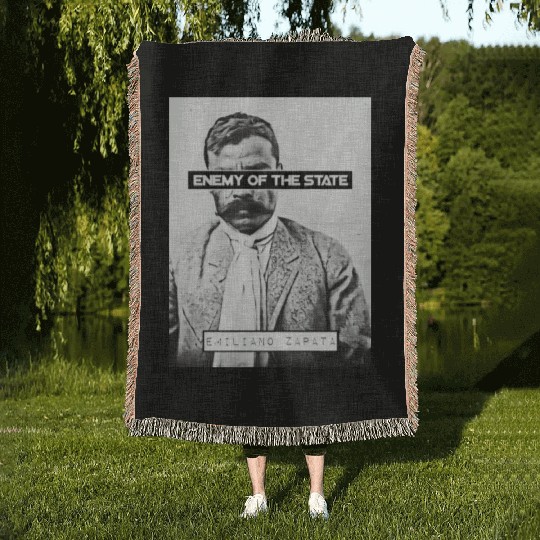 Emiliano Zapata (EOTS) (B&W) Woven Blankets