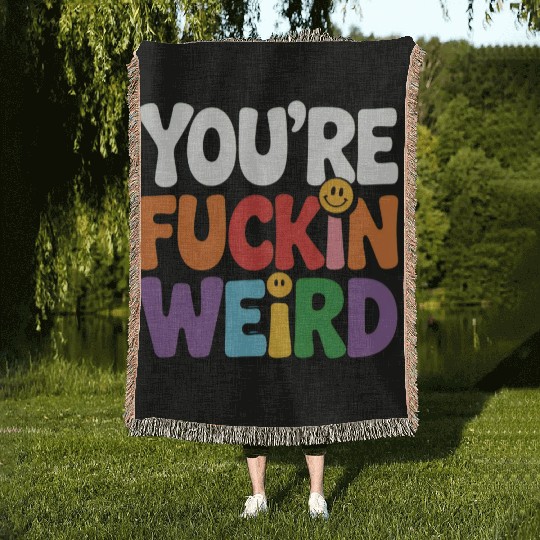 Colorful Affirmation Statement Woven Blankets