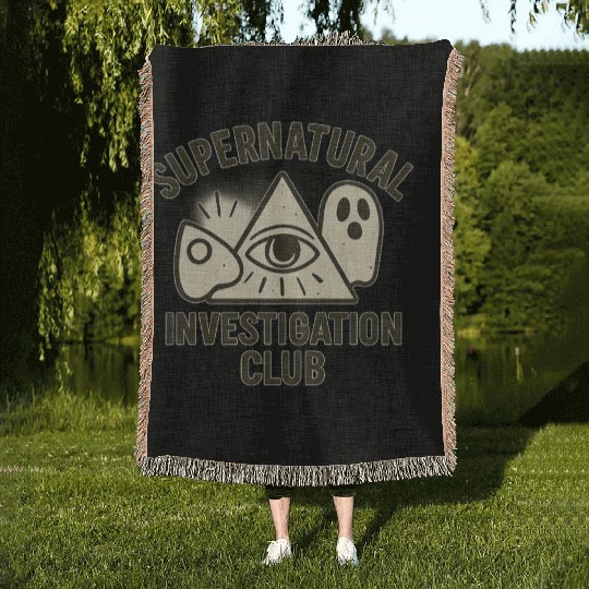 Supernatural Investigation Club Emblem Woven Blankets
