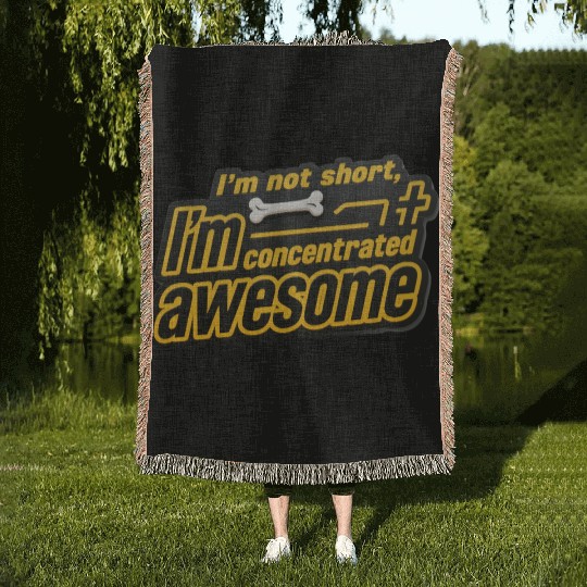 Concentrated Dog Bone Affirmation Woven Blankets