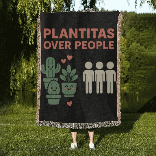 Plantita Latina Plant Mom Plantita Life Hispanic Woven Blankets