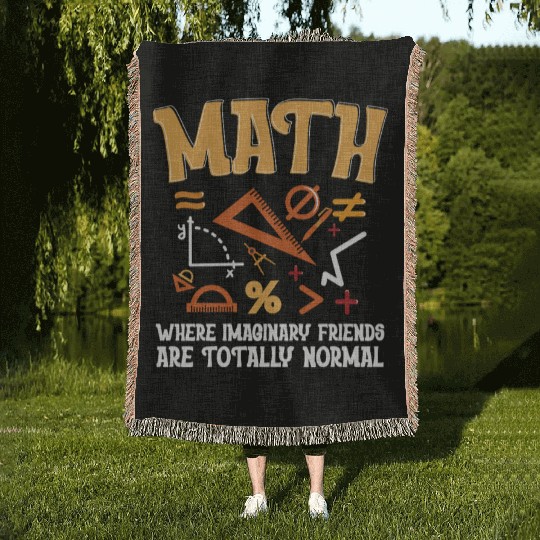 Mathematician Math Teacher Imaginary Friends Woven Blankets