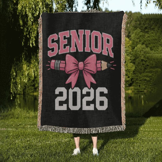 Class Of 2026 Senior Back To School Graduation 26 Woven Blankets