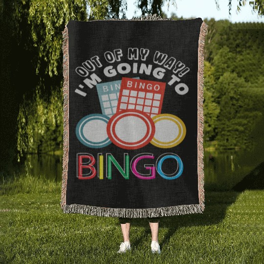 Bingo Out Of My Way Bingo Player Woven Blankets