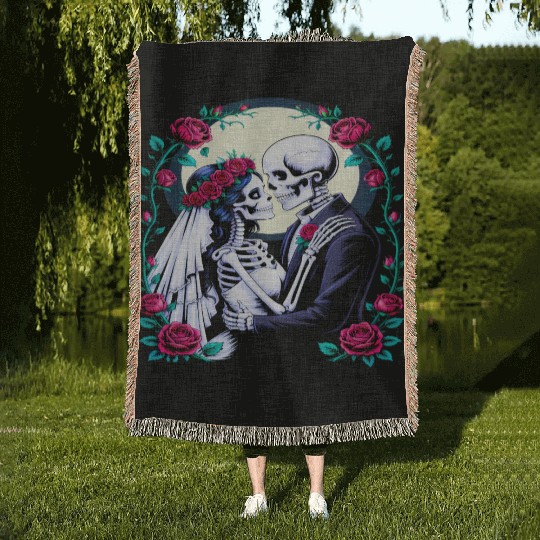 Bride and Groom Eternal Love Romantic Wedding Woven Blankets