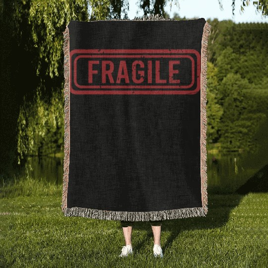 Fragile I Just Dropped My Son Off at College Woven Blankets