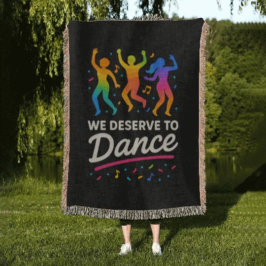 Queer Pride Queer Joy LGBTQ+ Affirmation Trans Woven Blankets