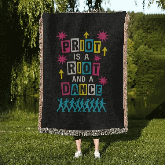 Queer Pride Queer Joy LGBTQ+ Affirmation Trans Woven Blankets