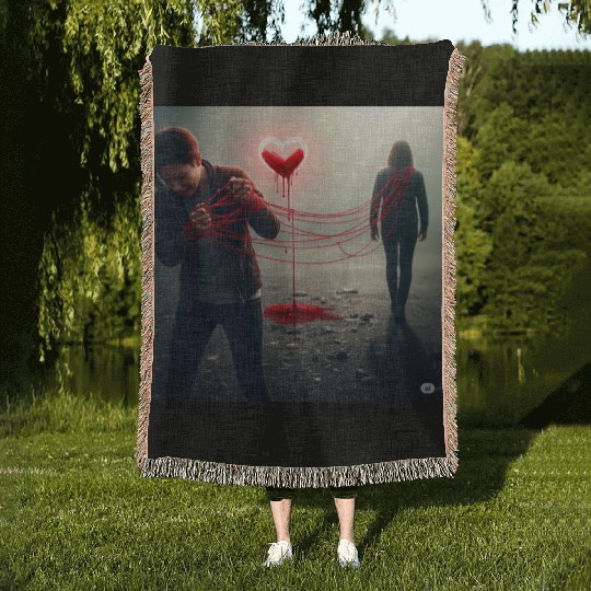 The Bleeding Heart Woven Blankets